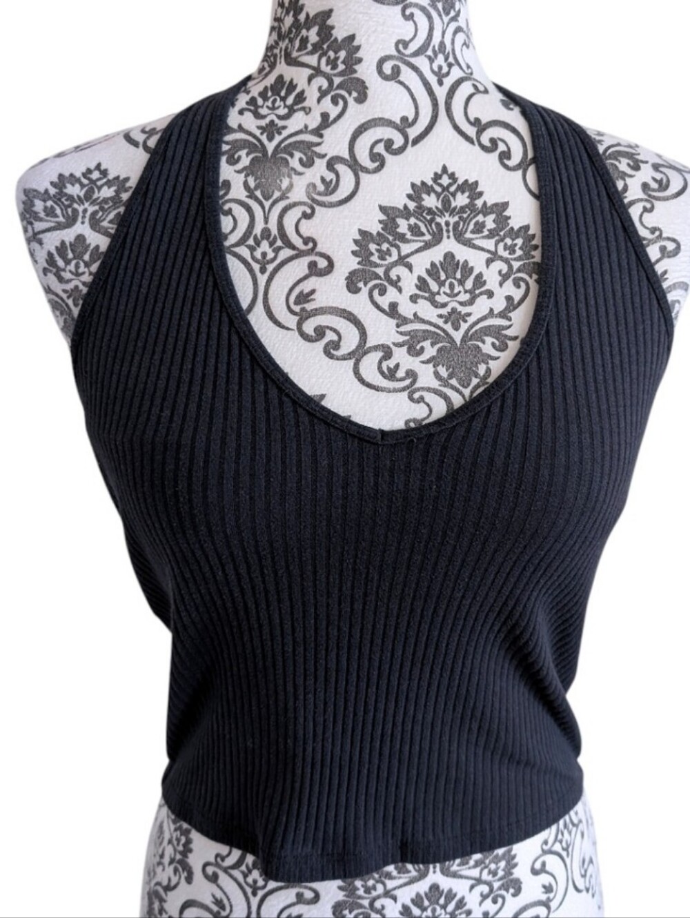 Hollister Halter Tank Top Women Large Black Summer Y2K - Picture 2 of 11